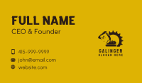 Mechanical Excavation Truck Business Card Design