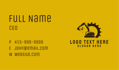 Mechanical Excavation Truck Business Card Image Preview
