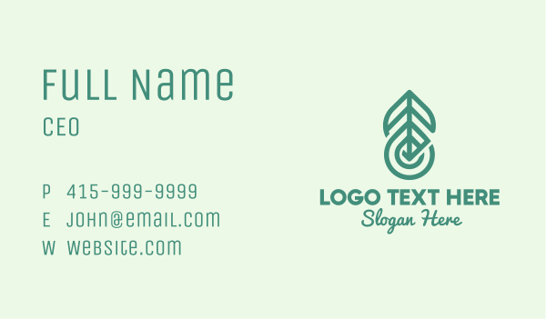 Green Herb Oil Droplet Business Card Design Image Preview