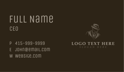 Male Vintage Apparel Business Card Image Preview