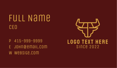 Golden Bull Meat Shop  Business Card Image Preview
