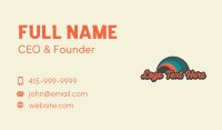 Retro Wave Wordmark Business Card Image Preview