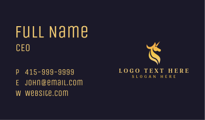Luxury Unicorn Horn Business Card Image Preview