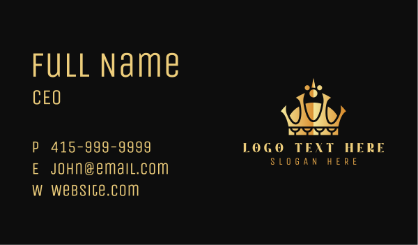 Premium Luxury Crown Jewel Business Card Design Image Preview