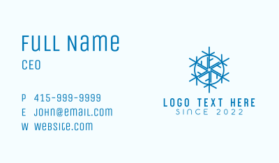 Snowflake Air Conditioning Business Card Image Preview