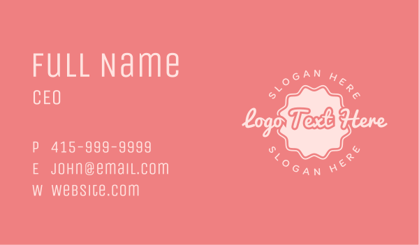 Round Script Business Business Card Design Image Preview