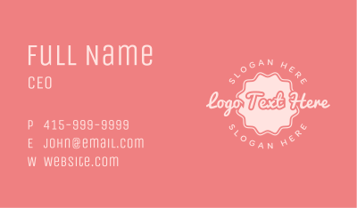 Round Script Business Business Card Image Preview