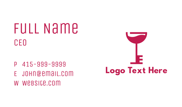 Wine Key Business Card Design Image Preview