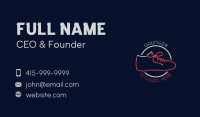 Shoelace Silhouette Line Business Card Image Preview