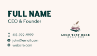 Book Author Quill Business Card Design