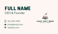 Book Author Quill Business Card Design