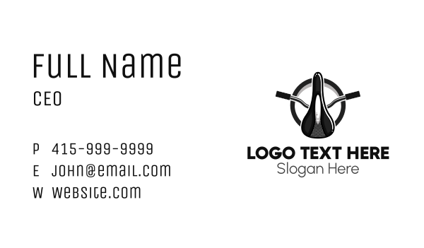 Black Bicycle Saddle  Business Card Design Image Preview