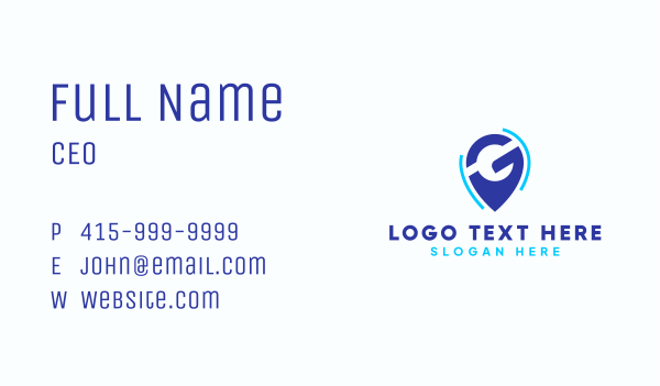 Pin Locator Letter G Business Card Design Image Preview