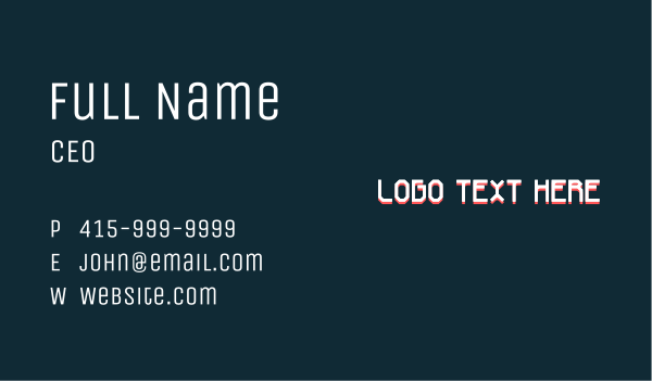 Video Game Wordmark  Business Card Design Image Preview