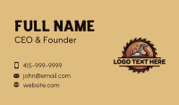 Saw Lumberjack Sculptor Business Card Image Preview