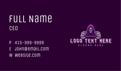 Horror Grim Reaper Business Card Image Preview