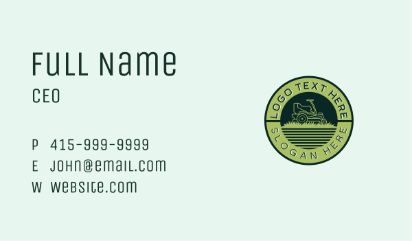 Lawn Mower Landscaping Business Card Design Image Preview