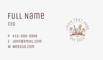 Baking Whisk Rolling Pin Business Card Image Preview