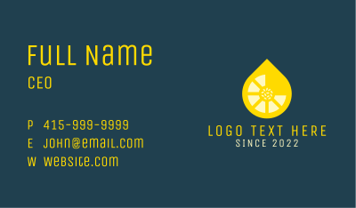 Lemon Drop Juice Business Card Image Preview