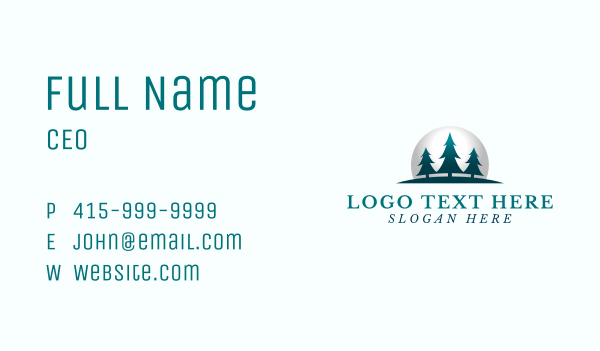 Eco Pine Tree Forest Business Card Design Image Preview