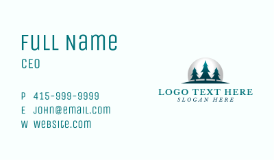 Eco Pine Tree Forest Business Card