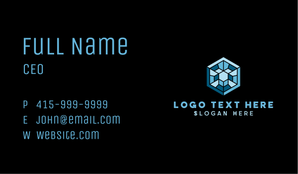 Hexagon Software Programming Business Card Design Image Preview