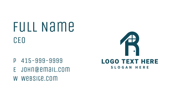 House Structure Letter R Business Card Design Image Preview