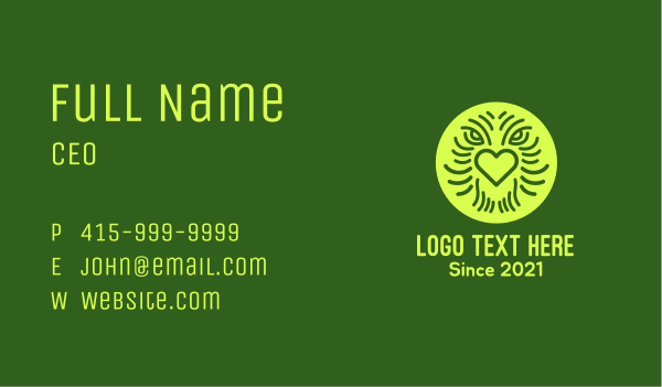 Creature Face Heart Business Card Design Image Preview