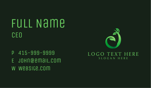 Nature Leaves Wellness  Business Card Design Image Preview