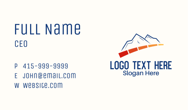 Mountain Power Meter Business Card Design Image Preview