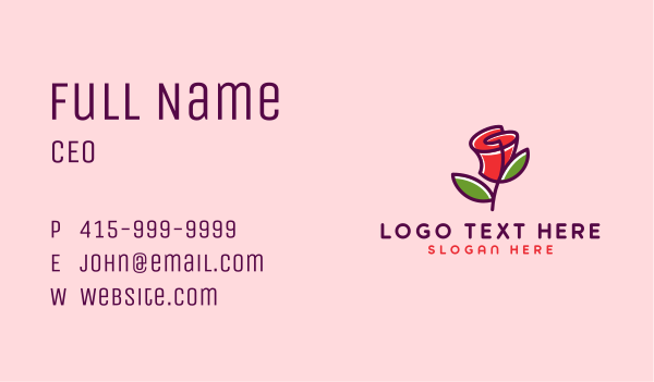 Rose Flower Store  Business Card Design Image Preview