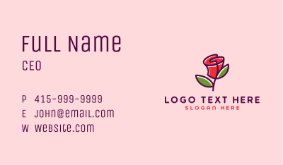 Rose Flower Store  Business Card Image Preview