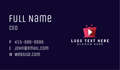 Television Streamer Channel Business Card Image Preview