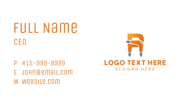 Boomerang Letter R Business Card Design Image Preview