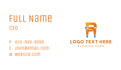 Boomerang Letter R Business Card Image Preview