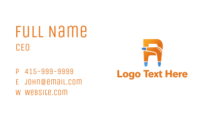 Boomerang Letter R Business Card