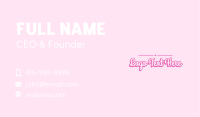 Girly Script Wordmark Business Card Image Preview
