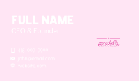 Girly Script Wordmark Business Card Image Preview