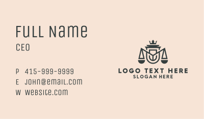 Royal Judicial Crest Business Card Image Preview