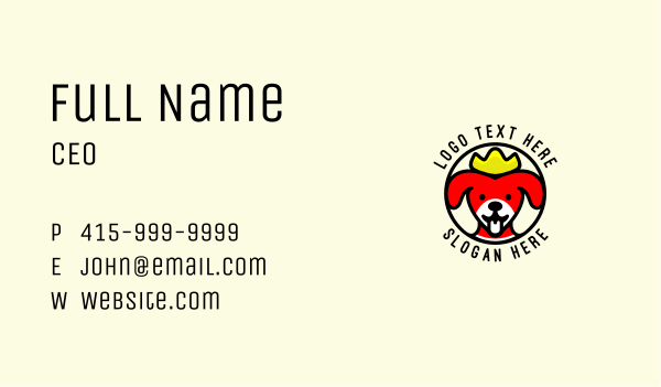 Royal Dog Veterinarian Business Card Design Image Preview