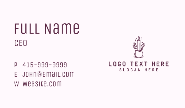 Candle Holder Decoration Business Card Design Image Preview