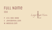 Beauty Cosmetics Letter Business Card Image Preview