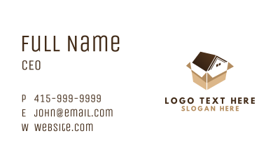 Brown House Box Business Card Image Preview
