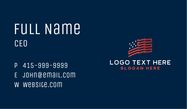 Patriot American Flag Business Card Design Image Preview