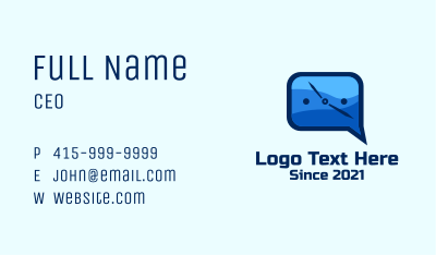 Chat Box Time Business Card Image Preview