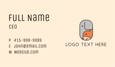 Dog Elephant Animal Business Card Image Preview
