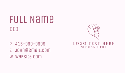 Cowgirl Ranch Woman Business Card Image Preview