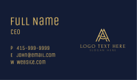 Gold Boutique Letter A Business Card Image Preview