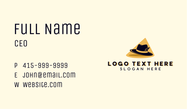 Classic Hat Apparel Business Card Design Image Preview