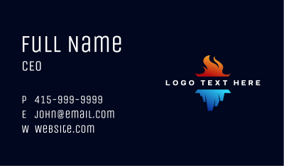 Fire Ice Conditioning Business Business Card Image Preview